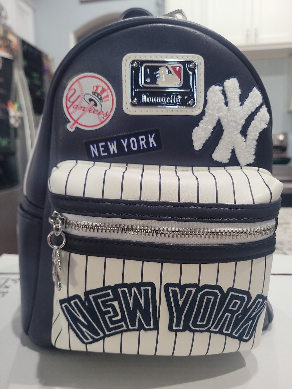 New York Yankees Navy & White Mini Backpack